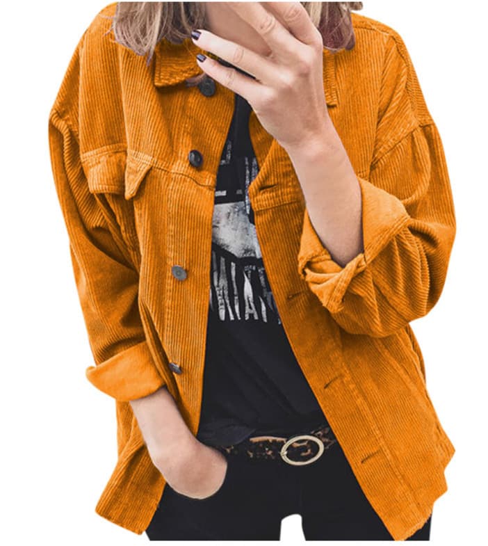 Cardigan mujer corduroy botones rayas