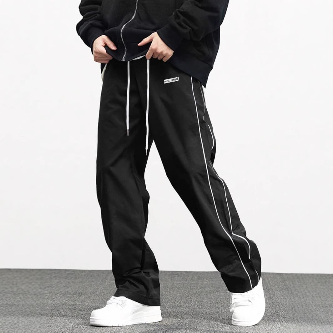 Pantalones cargo hombre casual con bolsillos laterales