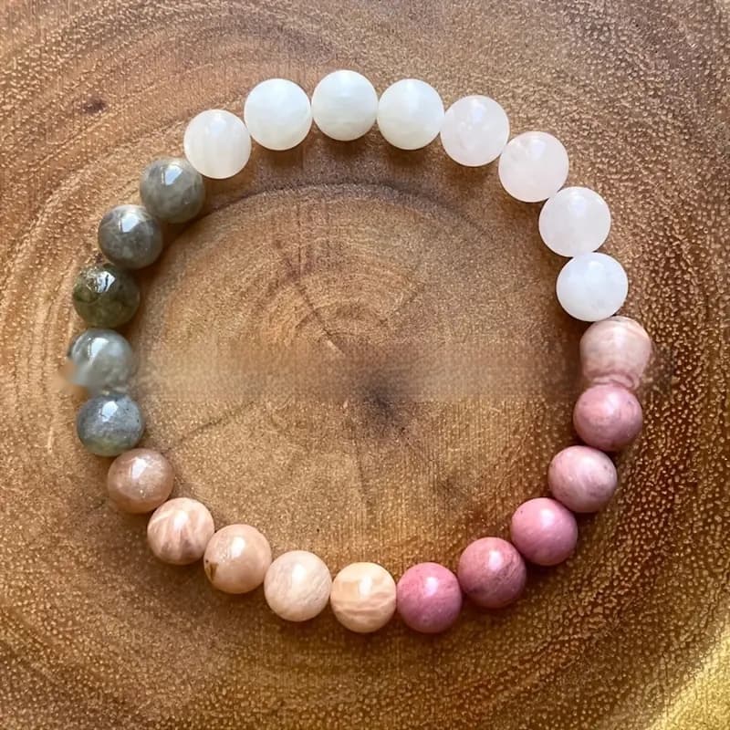 Pulsera de cristal artificial colorida para mujeres