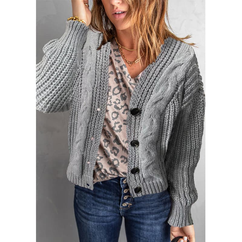 Cardigan de punto para mujer estilo casual