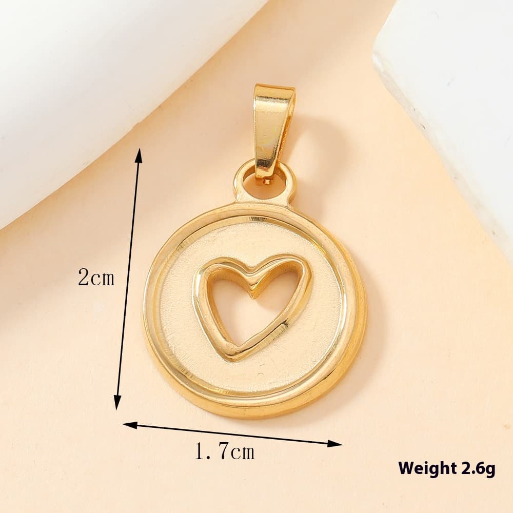 Dije de acero inoxidable con forma de corazón