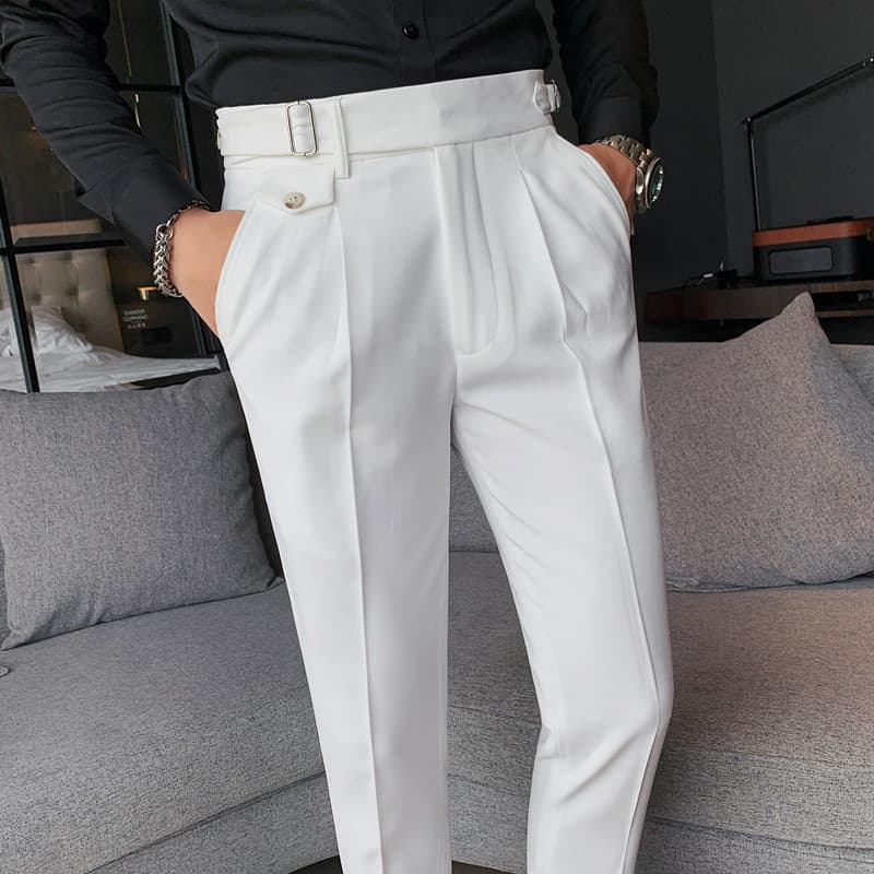 Pantalones casuales para hombre en colores sólidos