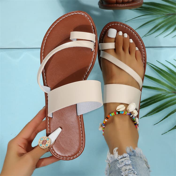 Sandalias de punta abierta para playa y uso casual