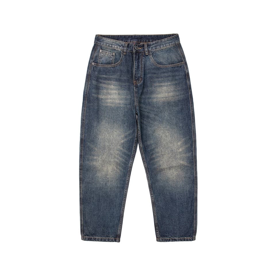 Jeans rectos sueltos versátiles para hombre