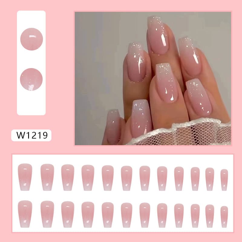 Pegatinas de uñas ballet con gradiente para mujer