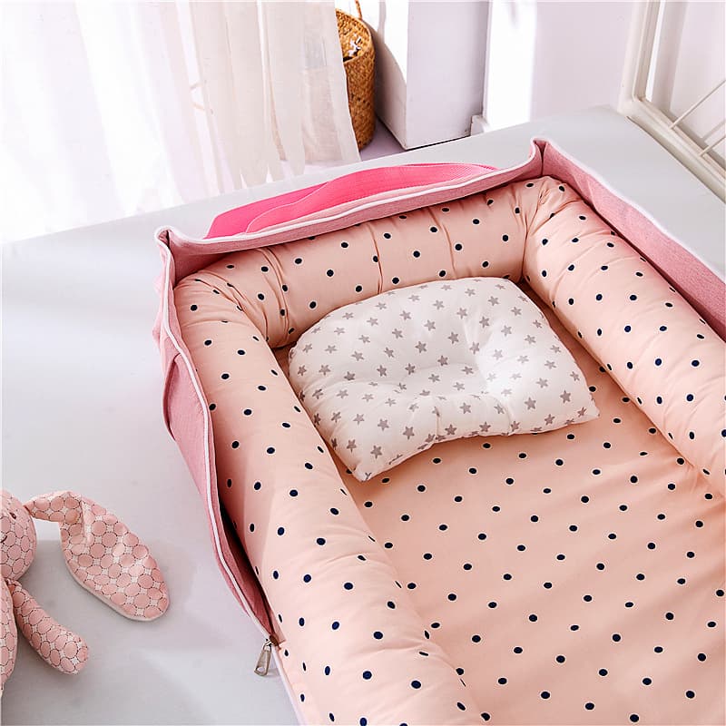 Cama portátil plegable de algodón para bebé
