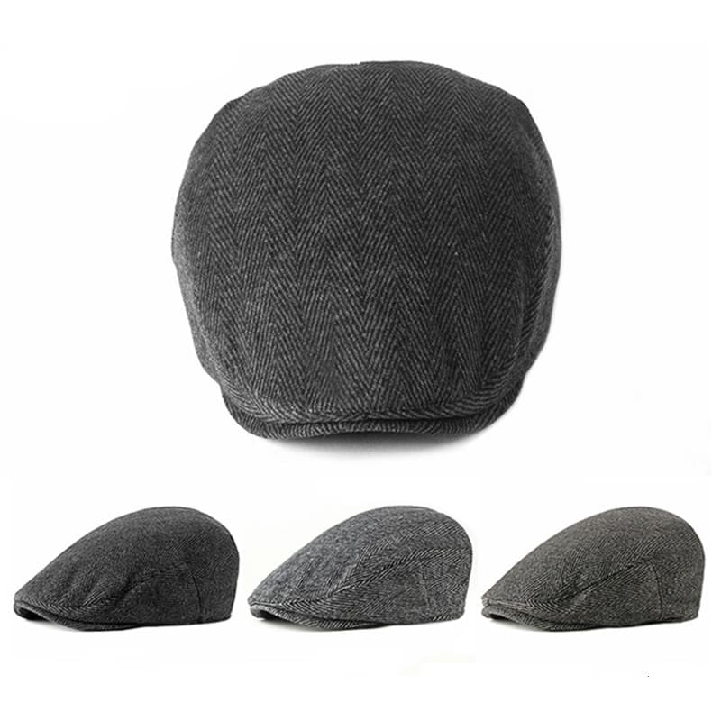 Boina retro británica de algodón para hombre