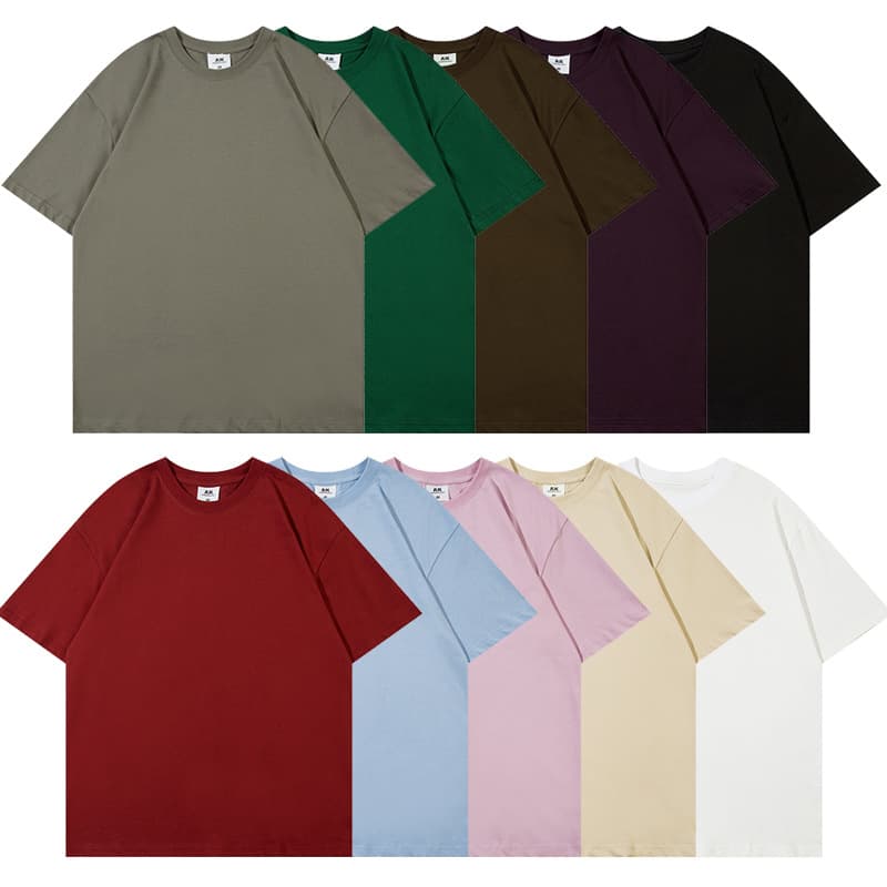 Camiseta para hombre de algodón puro en colores sólidos