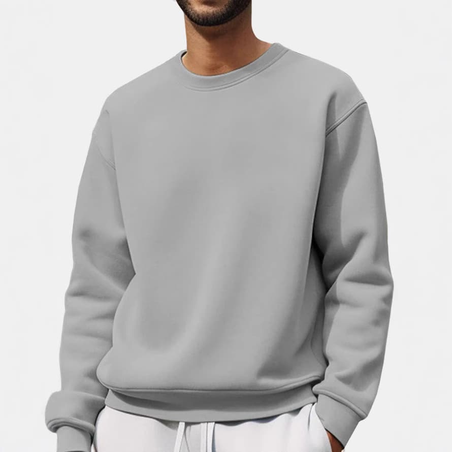 Sudadera de terciopelo con cuello redondo y mangas largas