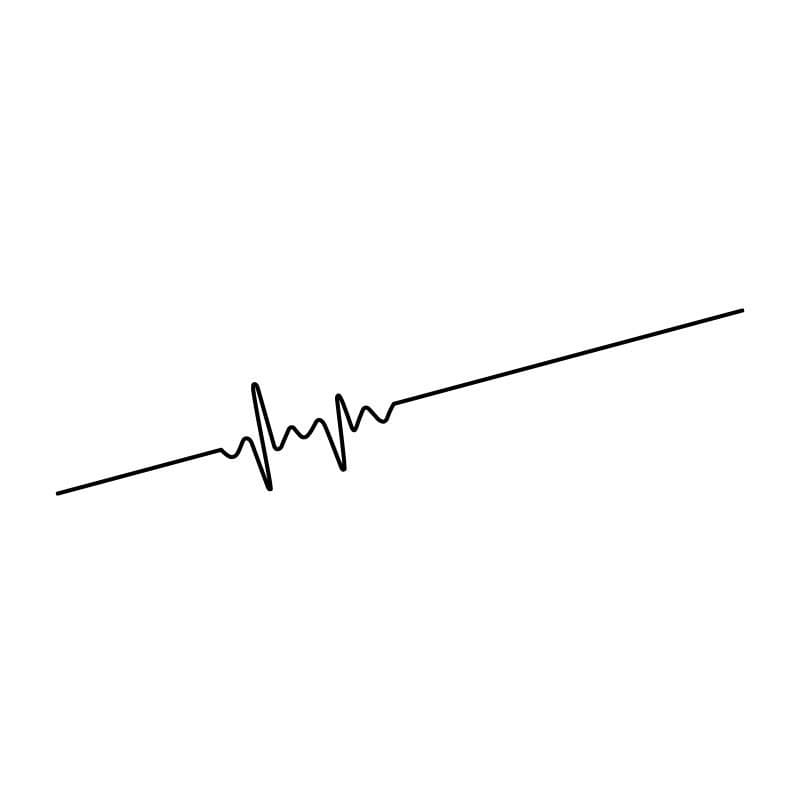Stickers para auto con diseños de ECG y amor