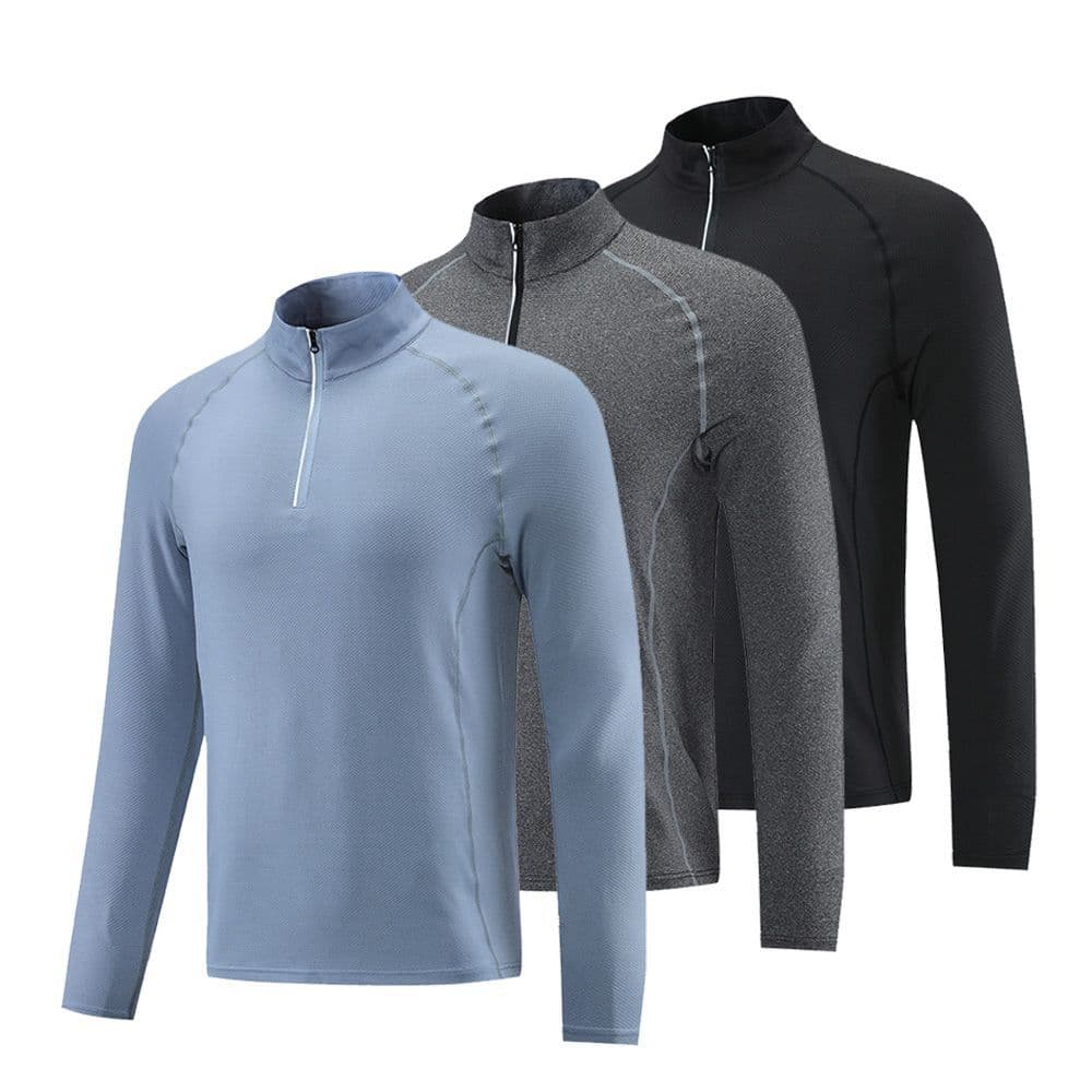 Camiseta deportiva secado rápido con cuello alzado