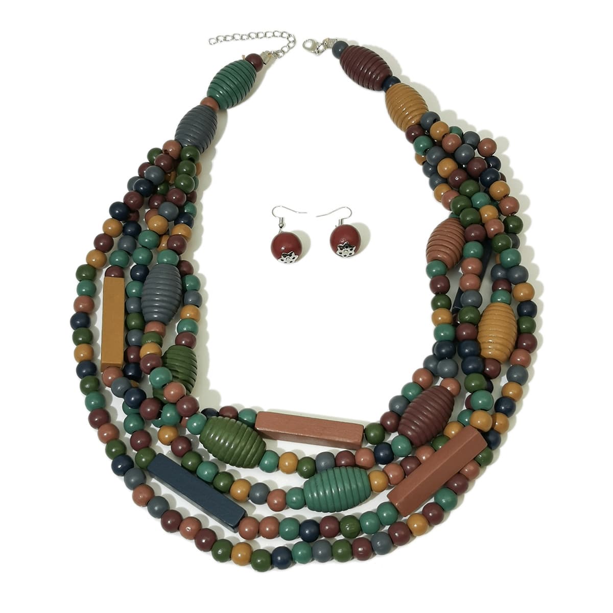 Collar bohemio multicapas con cuentas