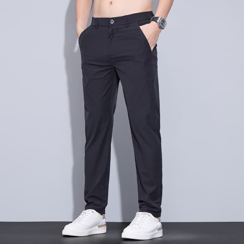 Pantalones casuales seda de hielo para hombre