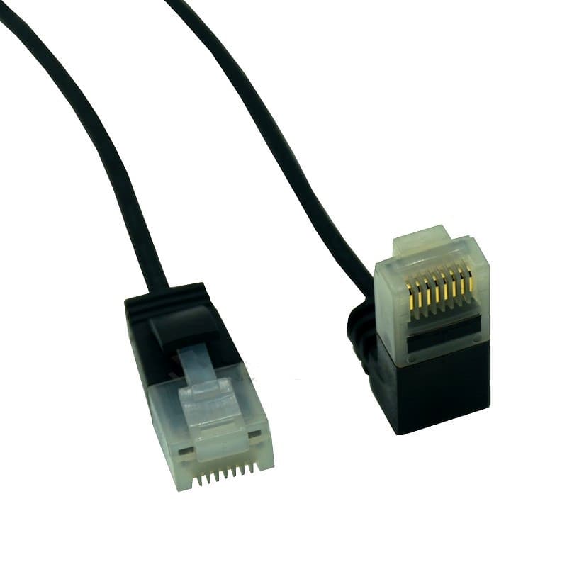 Cable Ethernet Cat6 ultra delgado RJ45 ángulo recto