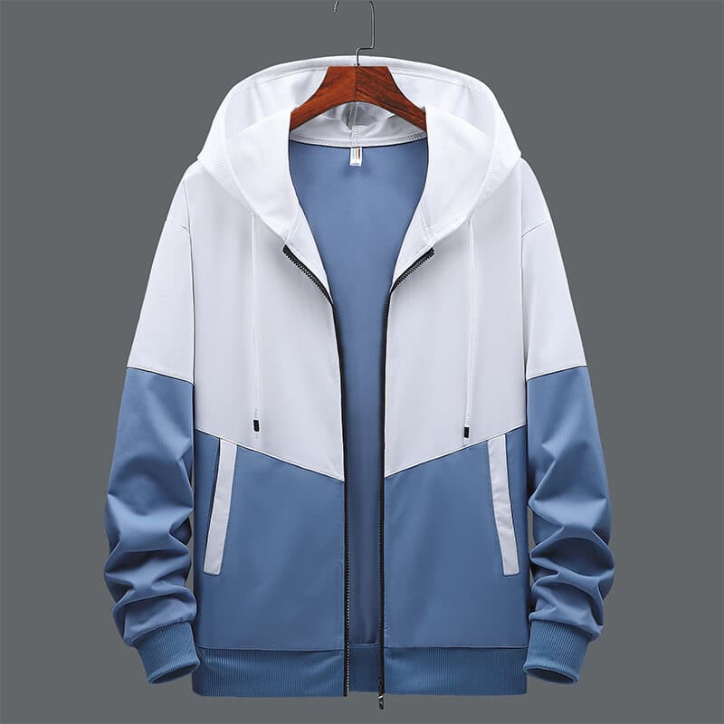 Suéter cardigan con cremallera y detalle de costura
