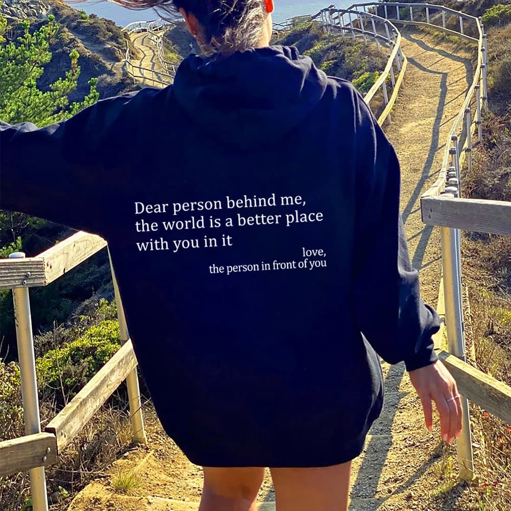 Sudadera con capucha mujer, diseño de letras