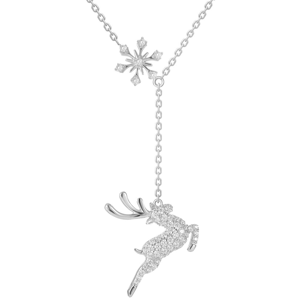 Collar ciervo plata esterlina 925 lujo
