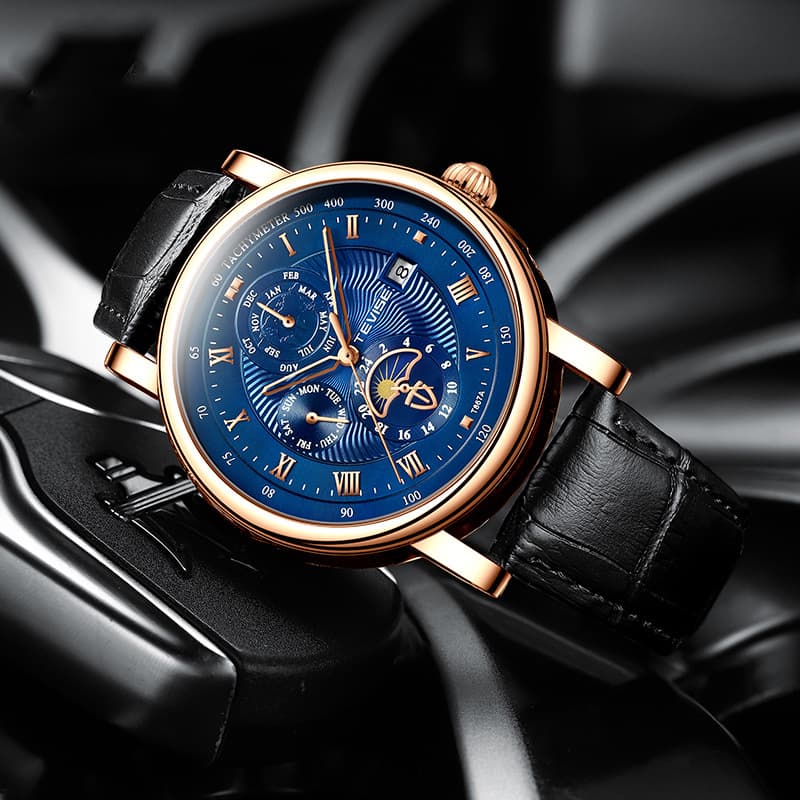 Reloj mecánico casual para hombre con tourbillón