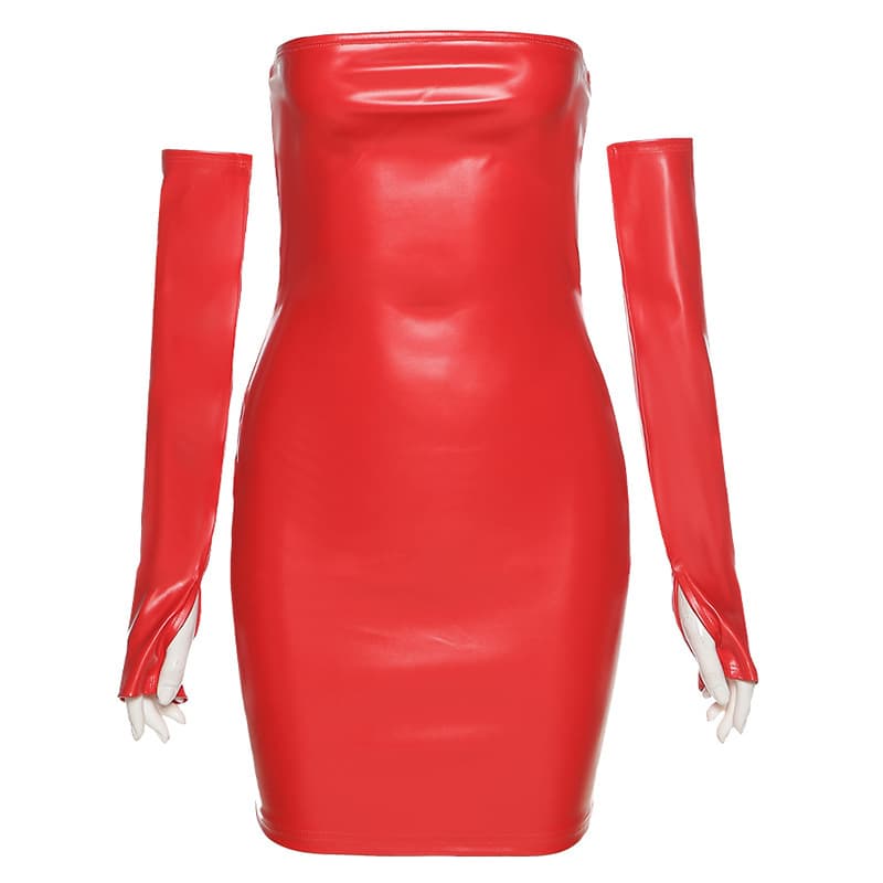 Vestido mini ajustado estilo nocturno escote palabra