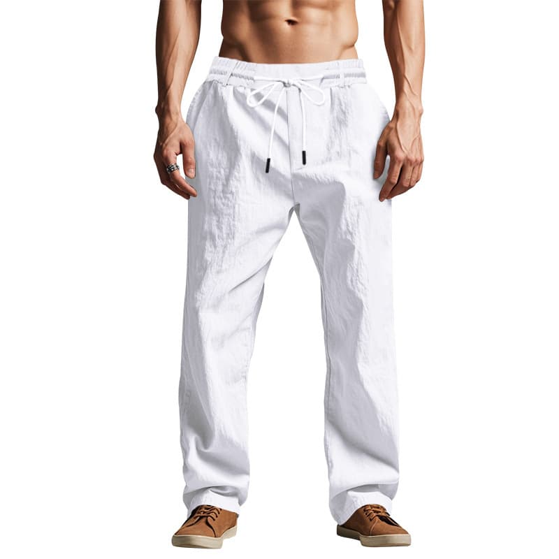 Pantalón de playa suelto con cordón para hombre