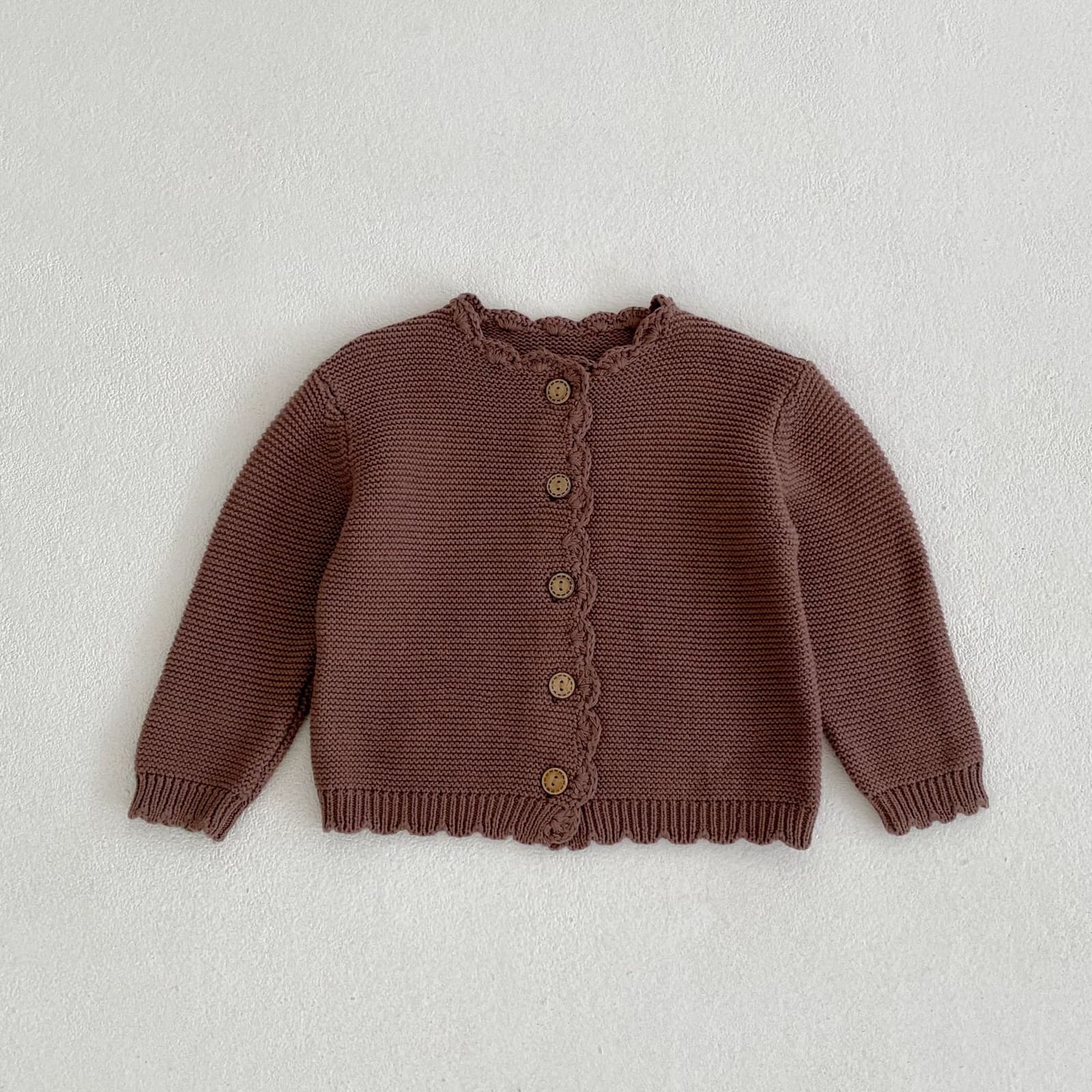 Cardigan tejido algodón manga larga para niño
