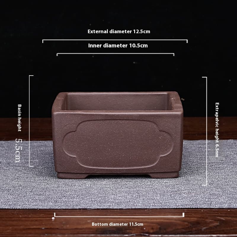Maceta cerámica rectangular para bonsái pequeña