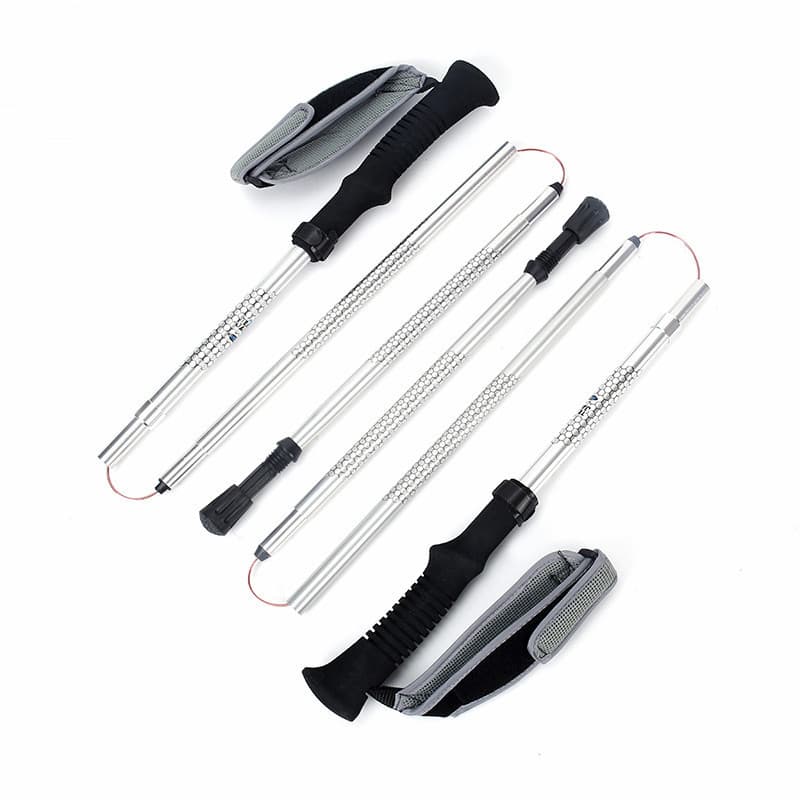 Par de bastones de senderismo plegables aluminio