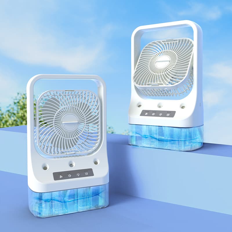 Ventilador evaporativo USB recargable con humidificador