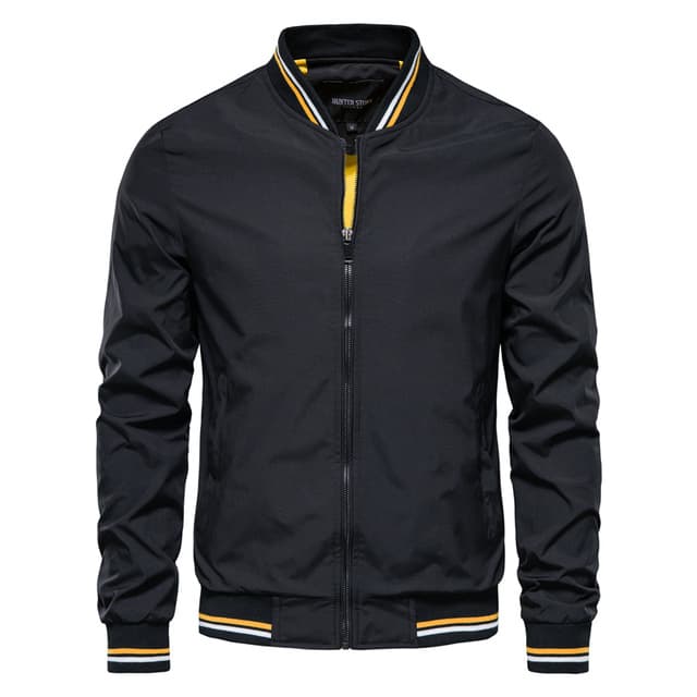 Chamarra deportiva de hombre con cremallera y franjas