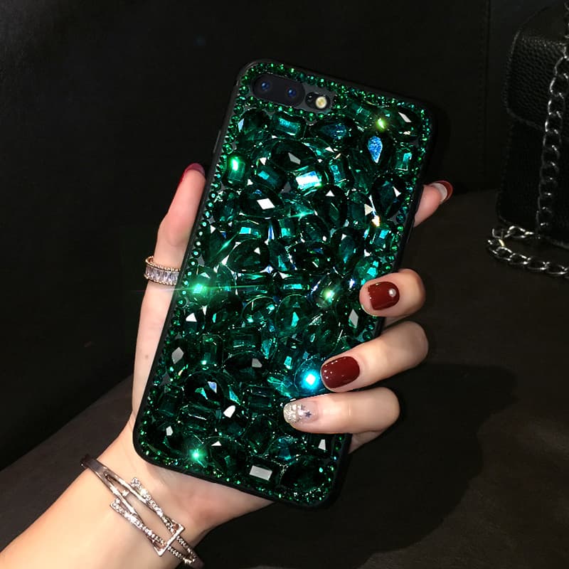 Funda para iPhone con cristales brillantes personalizables