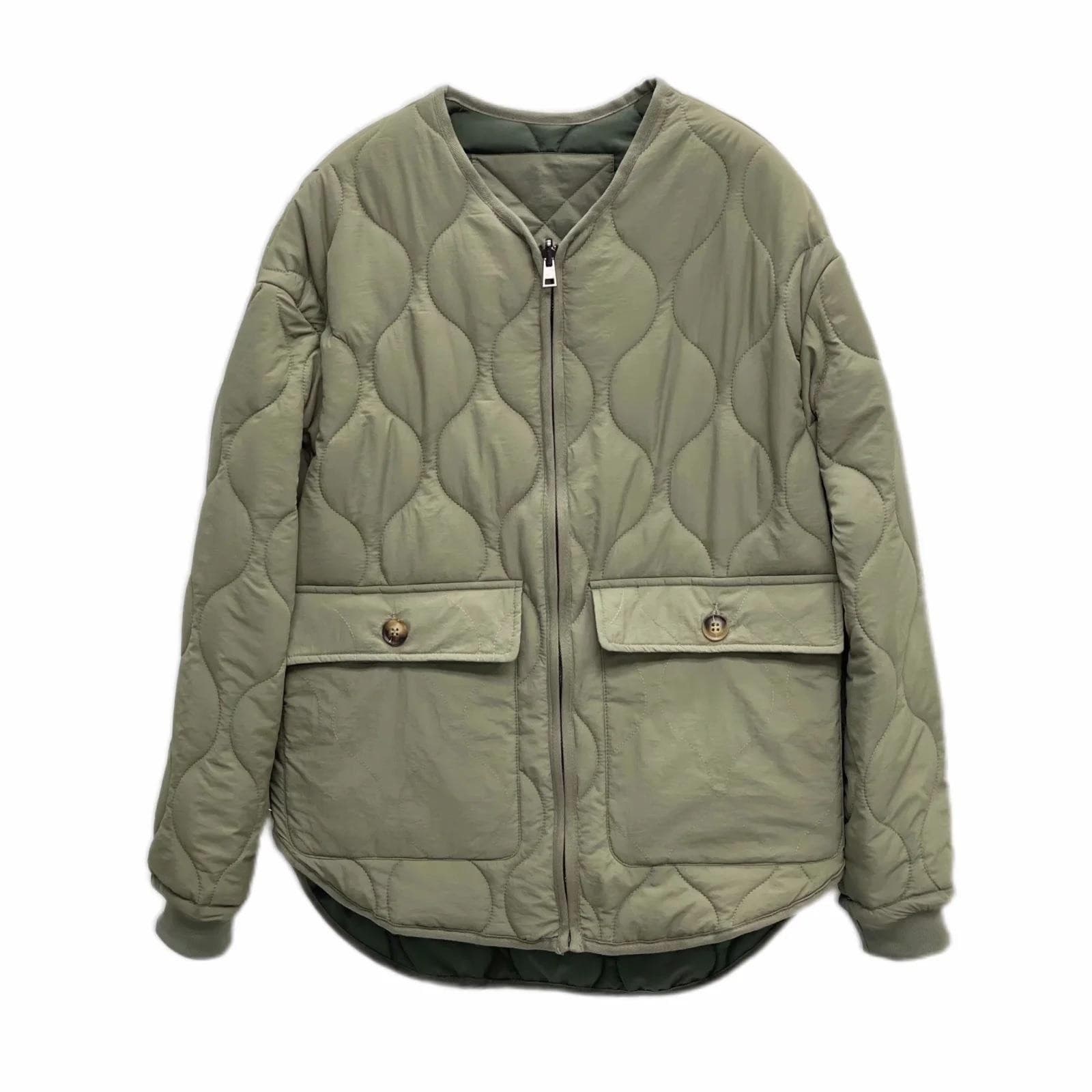 Chaqueta retro acolchada doble cara para mujer