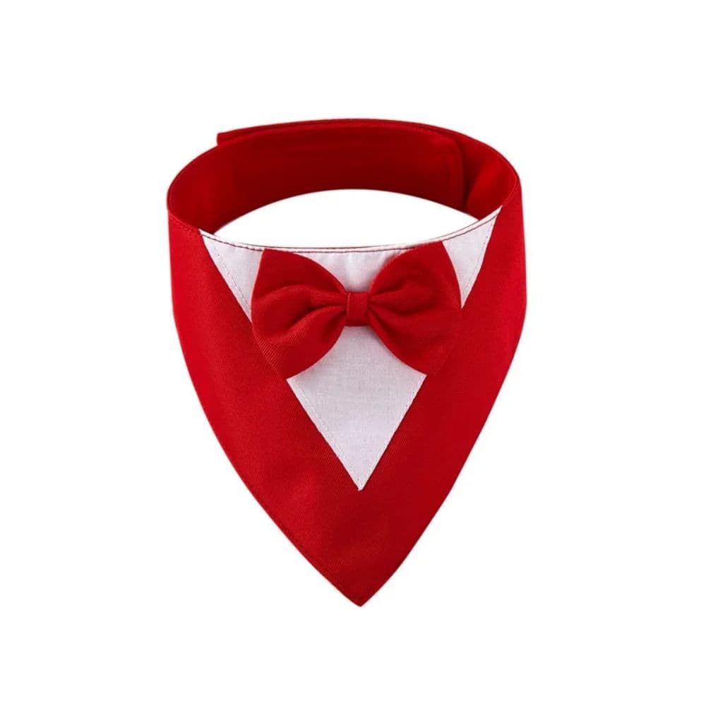 Babero triangular para mascota con moño