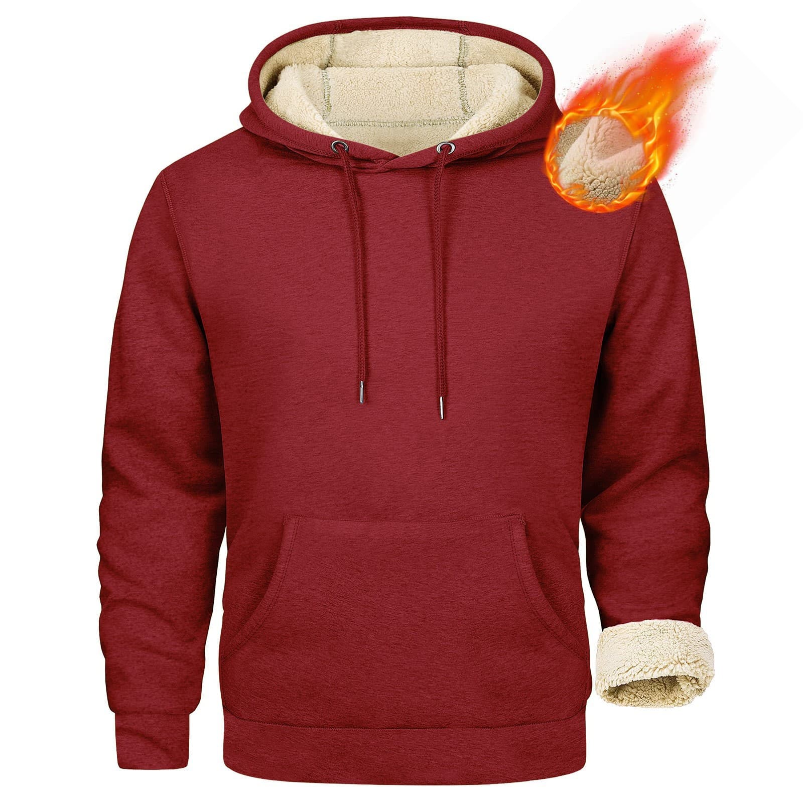 Sudadera con capucha entallada de protección al frío
