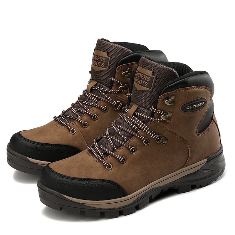 Botas de invierno para hombre, corte alto con forro térmico