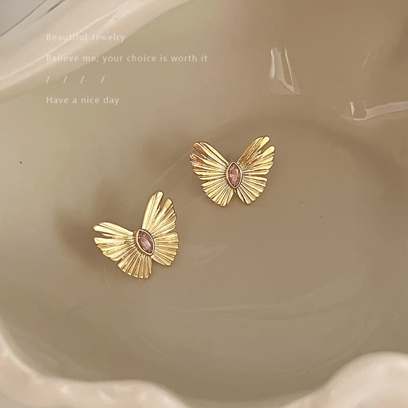 Aretes retro estilo Hong Kong, diseño elegante