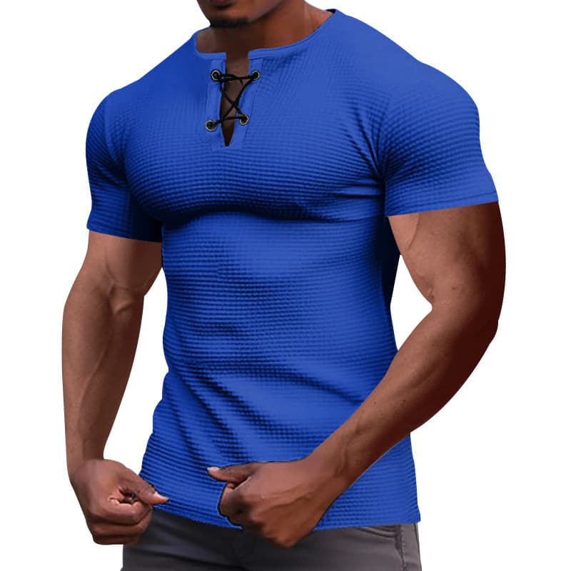 Camiseta henley deportiva transpirable para hombre