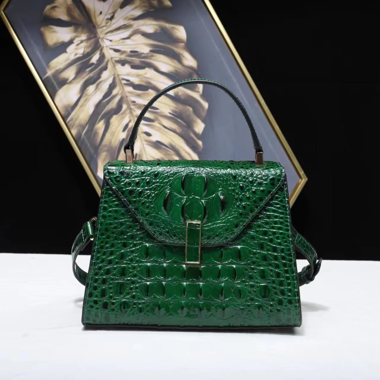 Bolso de cuero de hombro crossbody casual