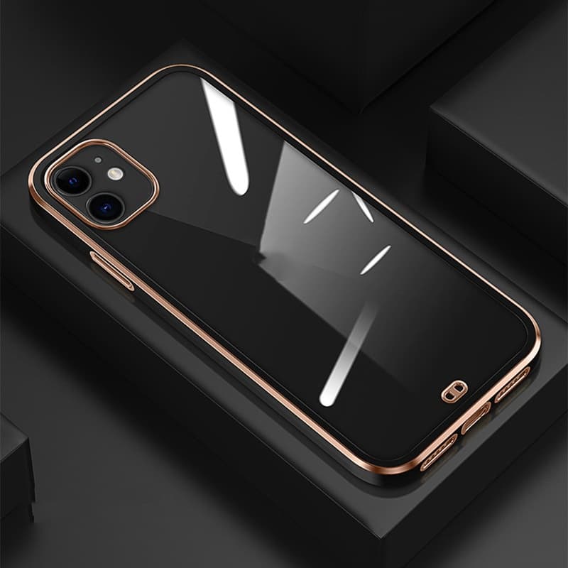 Funda transparente con borde recto y protección anti-impactos