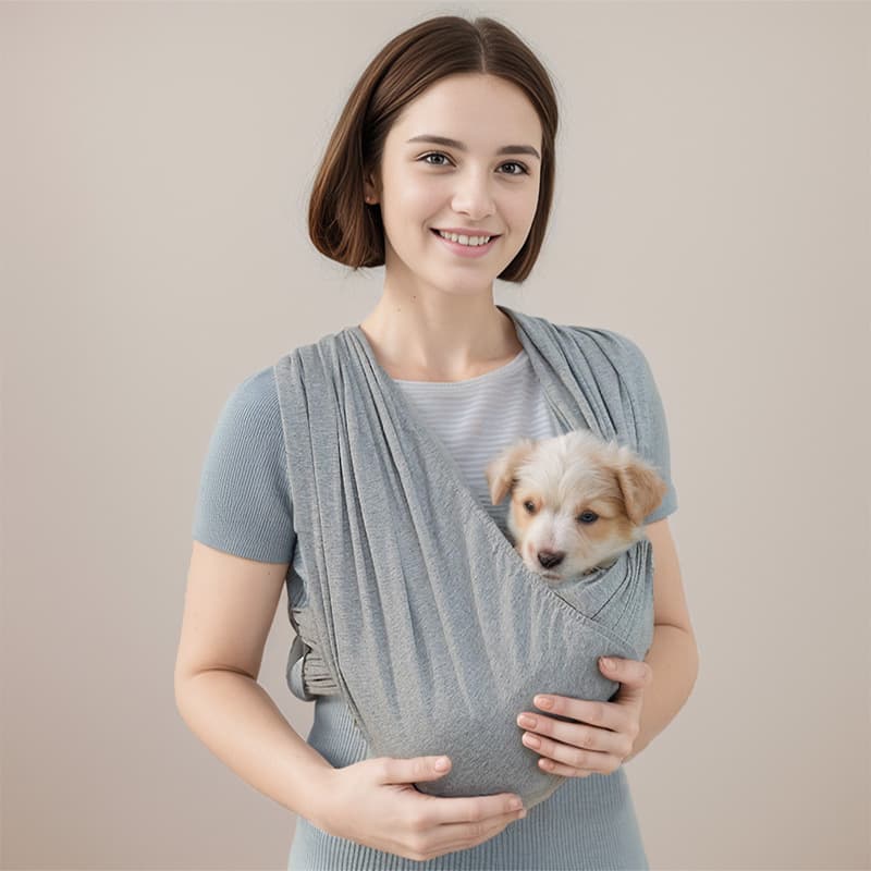 Bolsa de transporte para mascota ajustable tipo cabestrillo