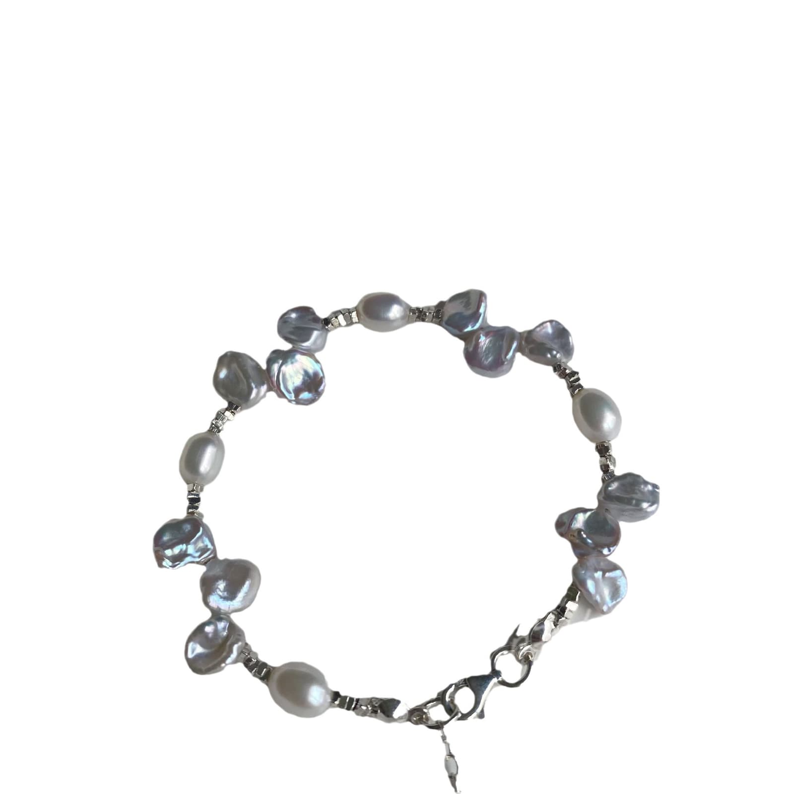 Pulsera de perlas y collar mariposa para mujer