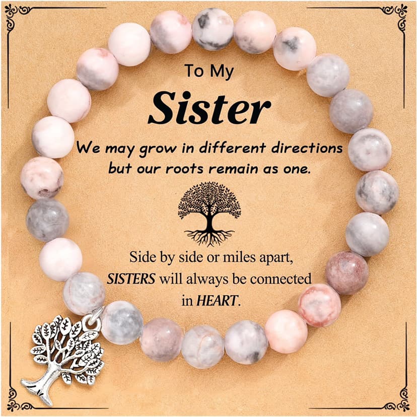Pulsera de piedra natural con árbol de la vida