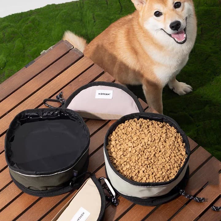 Comedero plegable portátil para mascotas