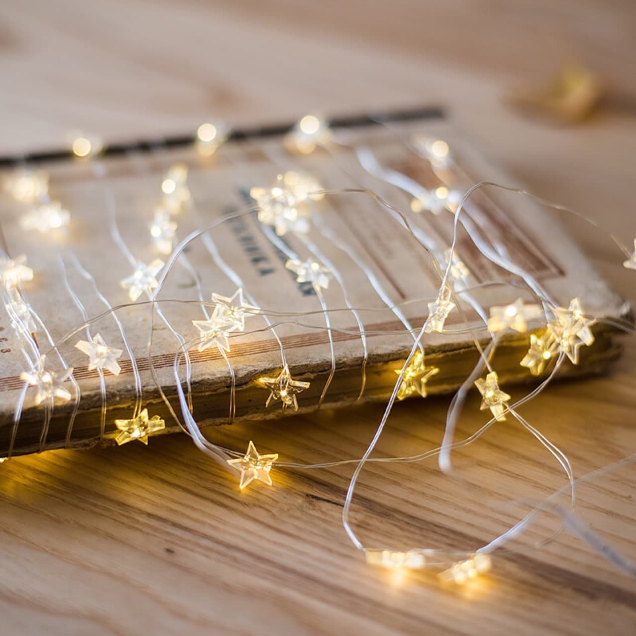 Cadena LED decorativa con forma de estrella