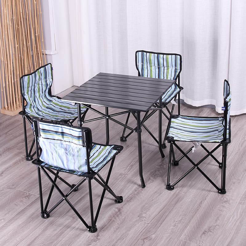 Silla de pesca con respaldo plegable, tela resistente