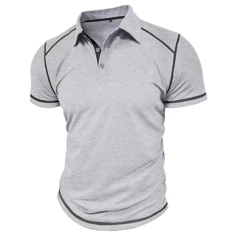 Polo para hombre con cuello contrastado manga corta