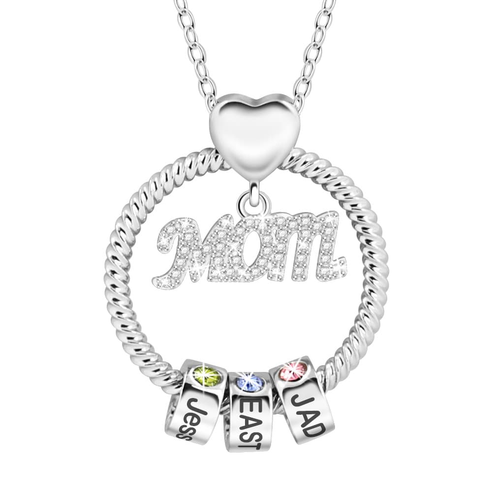Collar personalizado con nombre y piedra de nacimiento