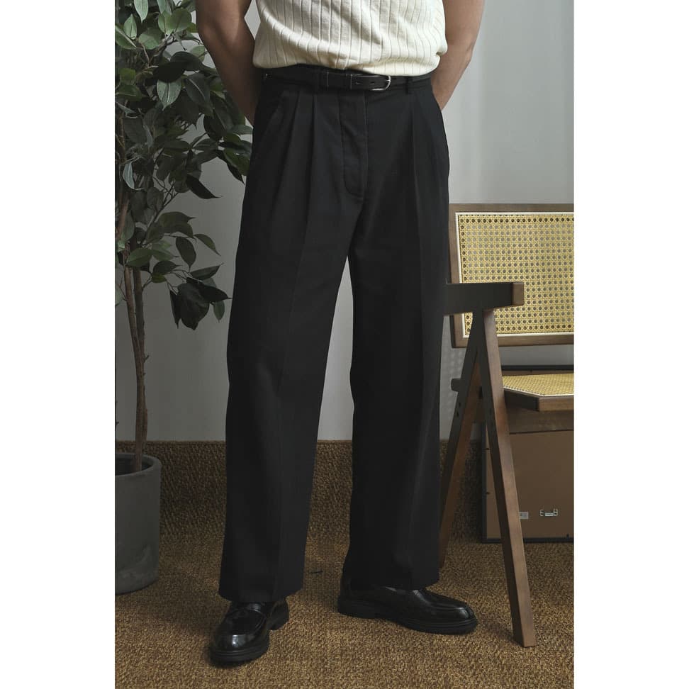Pantalones cargo casual con doble pliegue y corte recto suelto