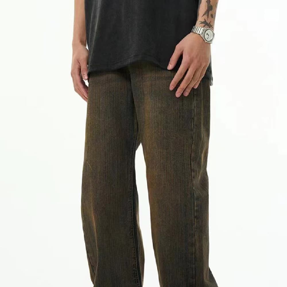 Pantalón ancho y holgado de algodón para hombre