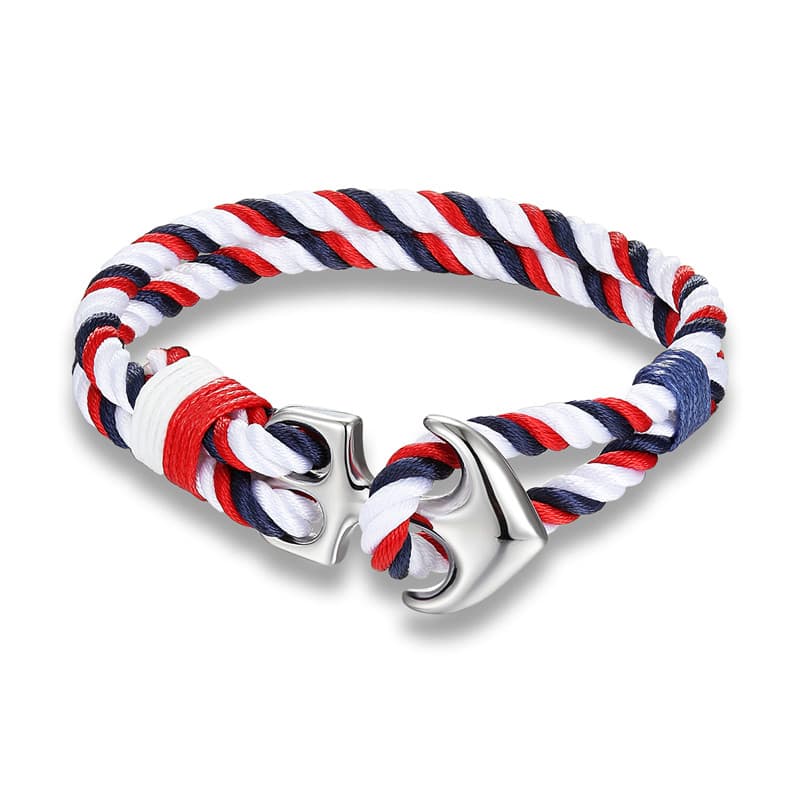 Pulsera de paracord náutica con anclaje para hombre