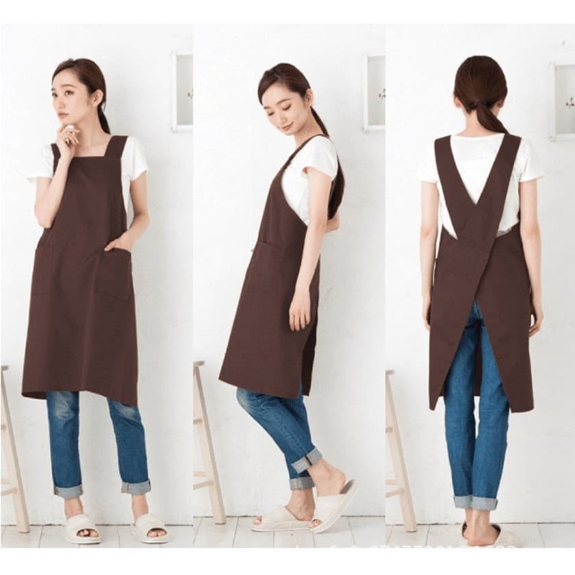 Delantal de poliéster antigrasa estilo minimalista japonés
